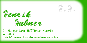 henrik hubner business card